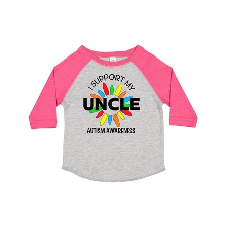 

Inktastic I Support My Uncle Autism Awareness Gift Toddler Boy or Toddler Girl T-Shirt