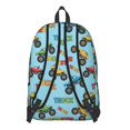thumbnail image 3 of Monster Cartoon Truck Blue Pattern Backpack for School, Cute School Bag with Adjustable Shoulder Straps and Padded Back, 15.7"x11.8"x5.5", 3 of 5
