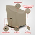 thumbnail image 3 of Rocking Chair Cover 12 Oz Waterproof - 100% Weather Resistant PVC Coated Patio Furniture Cover with Air Pockets & Drawstring for Snug Fit (45" (H) X 36" (W) X 44" (D) X 15" (FH), Beige), 3 of 6