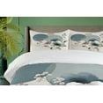 thumbnail image 5 of Ambesonne Monstera Duvet Cover Set, Minimalistic Floral Print, King, Blue Grey and Blush, 5 of 6