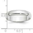 thumbnail image 7 of Platinum 5mm Half-Round Wedding Band Ring Size 4.5, 7 of 7
