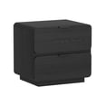 thumbnail image 6 of Chrystie Contemporary Modern 26" Nightstand in Black (2-Drawer), 6 of 10