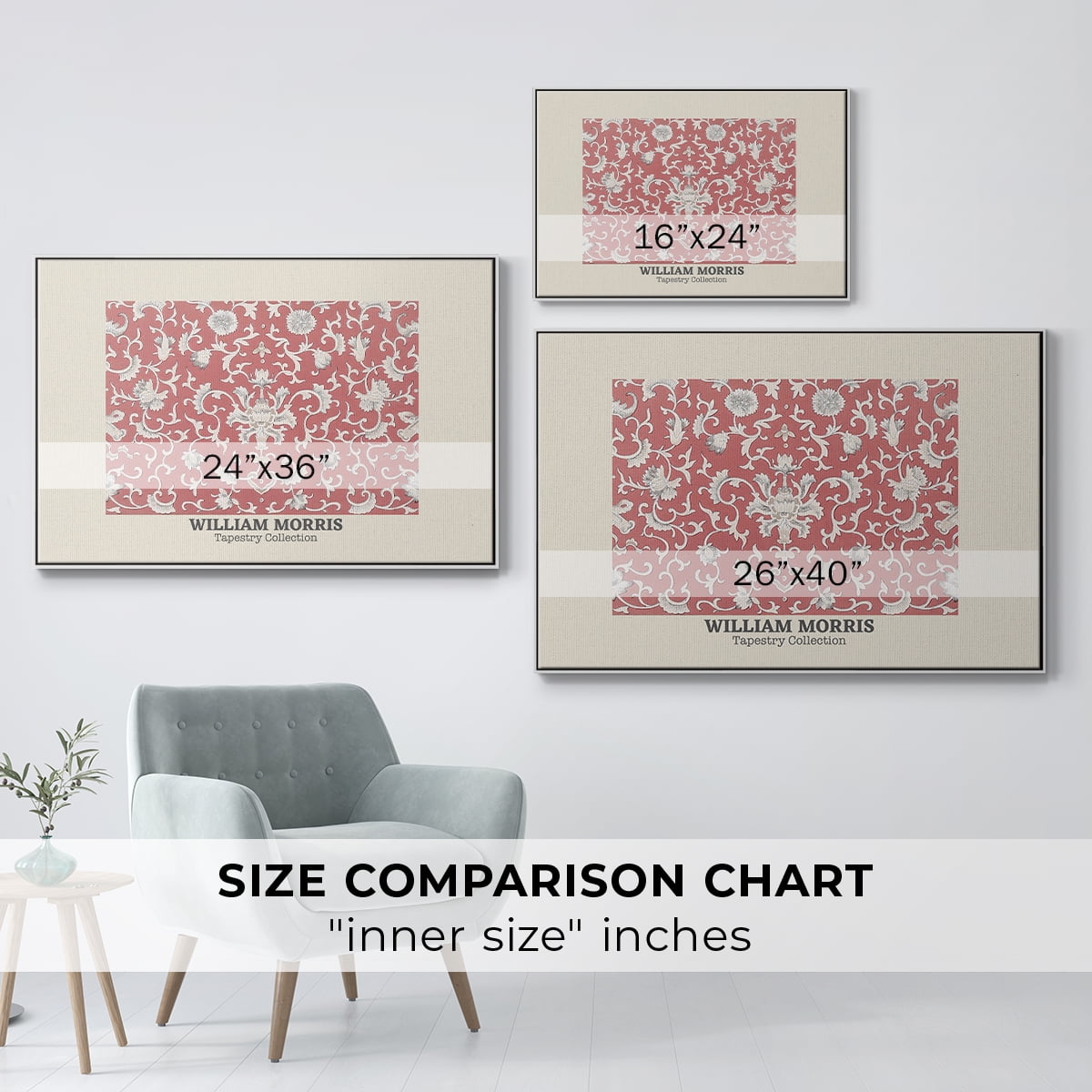 Vintage Abstract Print-LI Framed in White Wood Gallery Wrapped Canvas 17 in. x 25 in.