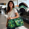 thumbnail image 3 of Garronmavis Large Quilted Duffle Bag for Women Tropical Palm Tree Print Weekender Overnight Bag Carry On Travel Bag Gym Dance Tote with Zipper Pockets, 3 of 7