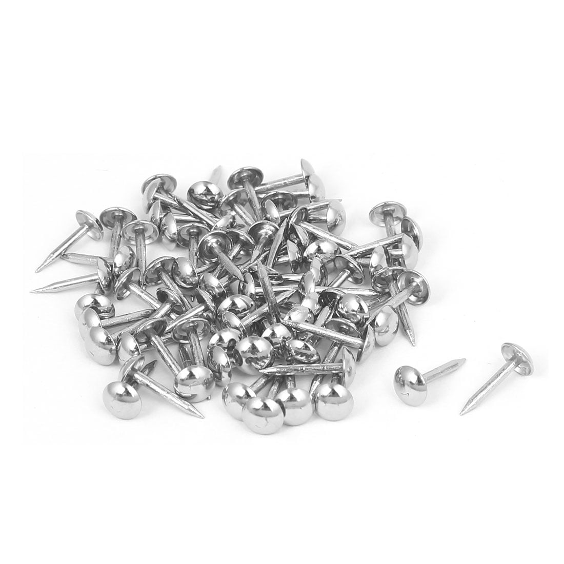 Home Furniture Upholstery Thumb Tack Nail Push Pin Silver Tone 6mm x