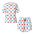 thumbnail image 4 of Xecao Red Blue Polka Dots print Swimsuit for women, Summer-ready, sporty style.Quick-dry fabric. Many sizes & colors., 4 of 9