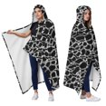 thumbnail image 2 of Wearable Blanket,Animal Skin Pattern Hooded Wearable Flannel Blanket for Adults & Teens,Winter Poncho Shawl Wrap Cape Cozy Anti-Pill,60"x80", 2 of 5