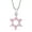 Pink, variant on 925 Sterling Silver Jewish Star of David Pink CZ Womens Pendant Necklace