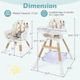 thumbnail image 3 of Babyjoy 4in1 Convertible High Chair for Babies&Toddlers,Multi-Use Baby Feeding Highchair, 3 of 10