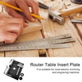 thumbnail image 2 of Mistaha C8 Black Woodworking Aluminum Alloy Router Table Insert Plate Set with Padded Wood Backer Plate and 180° Angle Gauge, 2 of 5