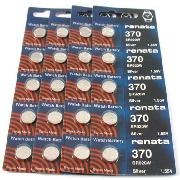 #370 Renata Silver Oxide Watch Batteries 20Pcs