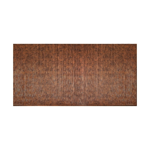 Fasade - Ripple Vertical Moonstone Copper Decorative Wall Panel - Fast and Easy Installation (4' X 8' Panel)