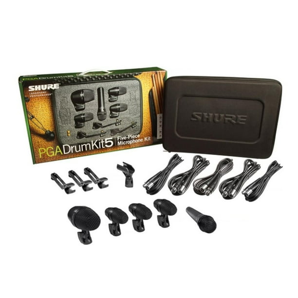 Micrófonos PGADRUMKIT5 Shure Alámbricos, 5 Canales Dinámico Shure Patrón Polar Cardioide