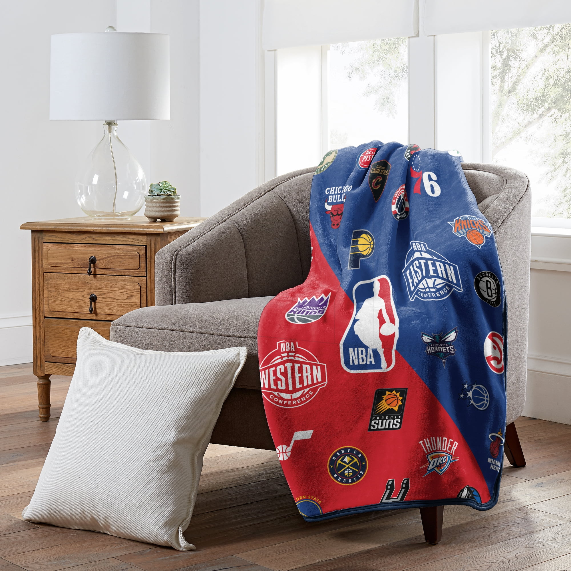 NBA E W Split Silk Touch Throw 46x60