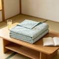 thumbnail image 5 of Bomd Cooling Blanket for Hot Sleepers Twin Size, Cooling Comfort Throw, Cold Blankets for Night Sweats Sleeping, Ultra-Cool Lightweight Breathable Summer Blanket for Bed,60" x 80"Blue, 5 of 6