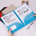 thumbnail image 5 of Unique Bargains Plastic Folders with Pockets, Letter Files Portfolio Storage Folder, Blue 6 Pack, 5 of 5