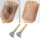 thumbnail image 5 of 2 piezas de limpiador de cepillos para el cabello con mango ergonómico de madera y rastrillo de alambre de metal para el mantenimiento de peines., 5 of 5