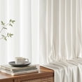 thumbnail image 5 of Jainmy 84 inches Pinch Pleated Velvet Blackout Curtains for Bedroom Living Room,Luxury Room Darkening Thermal Insulated Velvet Curtains,Ivory,2 Panels,40"×84", 5 of 8