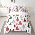 thumbnail image 2 of Homewish Cartoon Christmas Tree Bedding Comforter Set 7 Pieces for Kids Teens Adults,Happy Xmas Full Bedding Set Lightweight,Stars Print Fitted Sheet Flat Sheet,Lightweight Room Decor,Reversible, 2 of 8