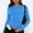 Blue, variant on Women's Long Sleeve Shirts Spring, Autumn 2025 Casual Basic Crop Tops Slim Fit Tight Y2K Clothes