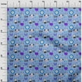 thumbnail image 3 of oneOoneCottonCambricDustyBlueFabricKidsAnimalSewingFabricByTheYardPrintedDiyClothingSewingSupplies42InchWide, 3 of 4