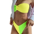 thumbnail image 2 of KaLI_store Tummy Control Swimsuits for Women 2 Piece Swimsuits for Women Tummy Control Tankini Top with Skirt Bottom Halter V Neck Bathing Suit Green,M, 2 of 5