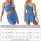 thumbnail image 2 of Mujeres Lounge Shorts Crop Tops Sin mangas Trajes de verano de dos piezas (Azul XL) FLhrweasw Para estrenar, 2 of 8