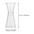 thumbnail image 2 of Raindrops Transparent Plastic Cocktail Measuring Jigger Set, 3 Pieces, Bar Tools for Accurate Drink Mixing, 2 of 8
