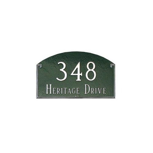 Montague Metal PCS-41E Estate Georgetown Arch Two Line Address Plaque Black by Brand New
