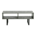 thumbnail image 6 of Household Essentials Jamestown TV Stand Coffee Table with Rectangular Storage Compartments Rustic Slate Concrete and Black Metal, 6 of 7