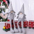 thumbnail image 5 of 1PC Handmade Christmas Gnome Decoration,Swedish Santa Gnome Tomte,Swedish Figurines Sitting Long-Legged Christmas Hanging Decorations Kids Gift, 5 of 9