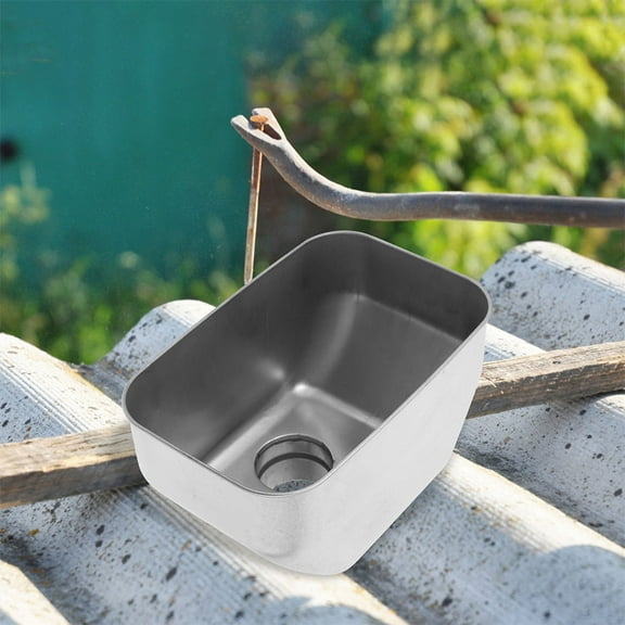 Raindrops FRCOLOR Gutter Downspout Diverter Drainage Connector Rain Barrel Fitting Stainless Steel Funnel Wide Mouth Rainwater Collection