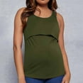 thumbnail image 2 of Maternity Clothes Summer Womens Nursing Tank Tops Solid Color Round Neck Sleeveless Breastfeeding Blouse Shirt Pregnancy Clothes for Women, 2 of 5