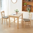 thumbnail image 4 of Livinia Cabin 33.5" Wooden Dining Table/Small Rectangular Modern Farmhouse Solid Wood Kitchen Table Desk (Natural), 4 of 8