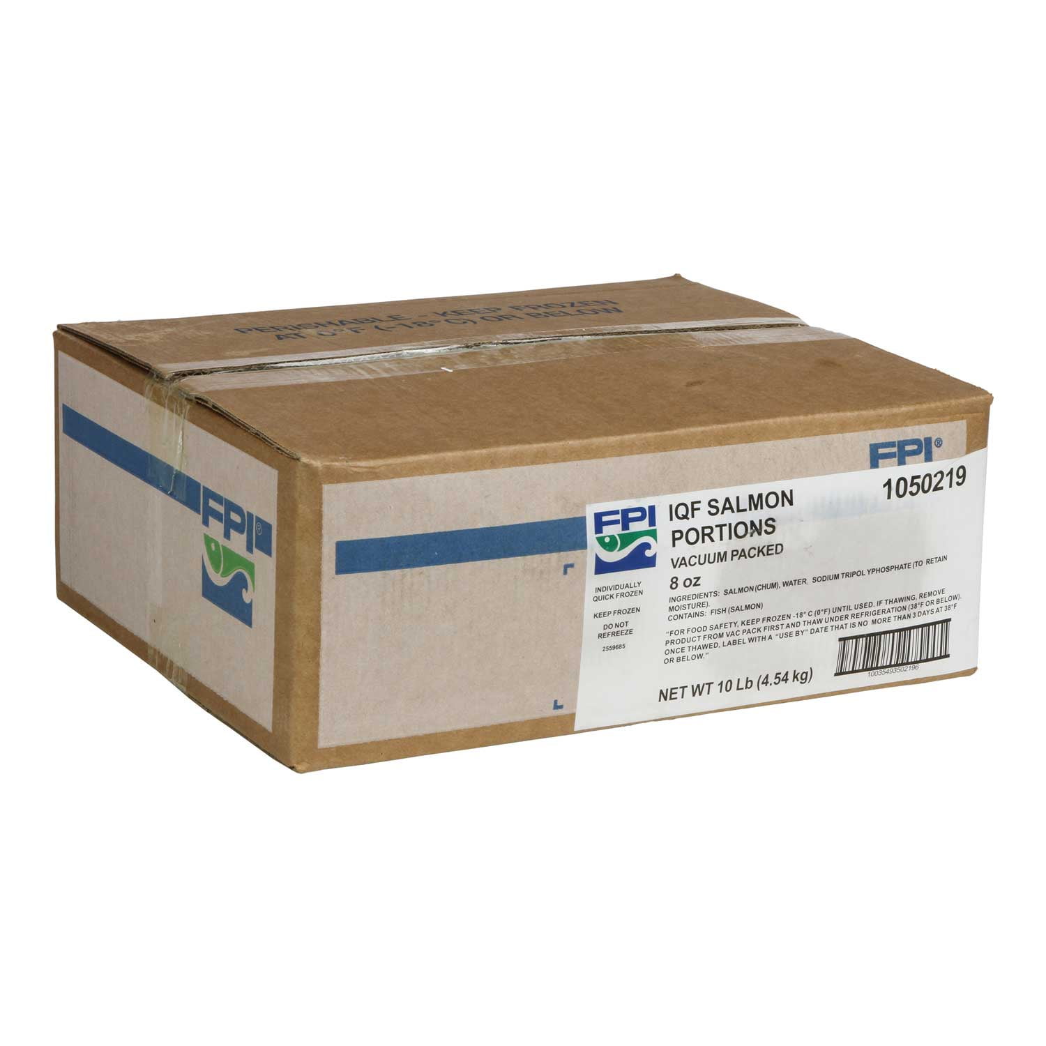 Fishery Products Chum Portion Salmon, 8 Ounce - 1 each.