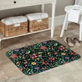 thumbnail image 7 of Rateoe Mexican Flower 1 Pattern Flannel Door Mat Indoor Outdoor Entrance, Waterproof All-Weather Doormat,Fade Resistant, Low Profile Entryway Mat 16x24in, 7 of 7