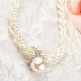 thumbnail image 4 of AYYUFE Womens Simulated Pearls Bib Necklace Cluster White Beads Twisted Statement Choker Necklace Fashion Jewelry Accessory, 4 of 7