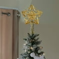 thumbnail image 6 of Konghyp Xmas Topper Treetop Christmas Light, Christmas Tree Star Topper, Holiday Tree Decor, Metal 5-Point Star Ornament, Indoor Outdoor Festive Decoration, 6 of 6