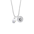 thumbnail image 2 of Delight Jewelry Silvertone 3-D White Cupcake with Sprinkles Silvertone Script Initial Disc - O - Charm Necklace, 20"+3", 2 of 4