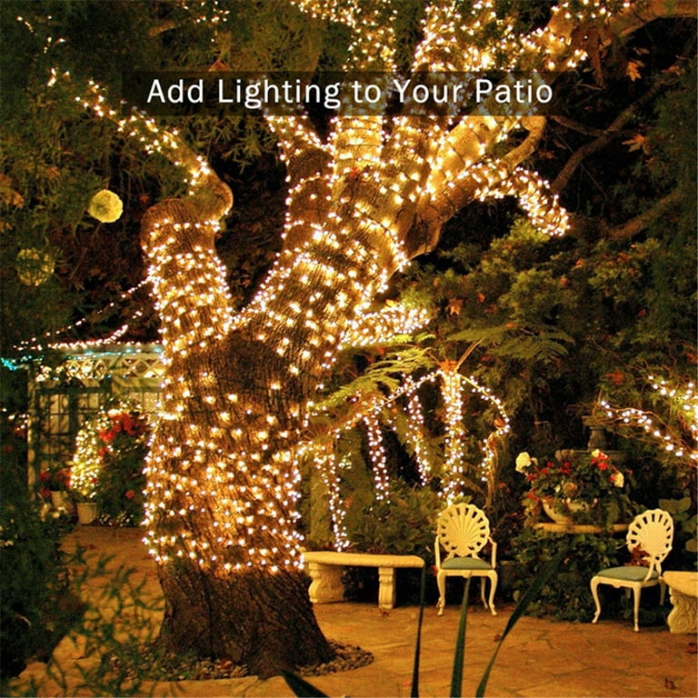 200 Led String Light Outdoor 22m 8 Patterns Solar Powered Lamp Fairy Lights  For Holiday Party Wedding Decoration 