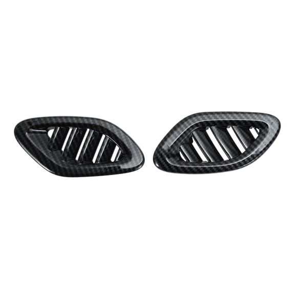 Unique Bargains Center Console Air Vent Cover Trim Kit for Chevrolet Trax 2024-2025 Dashboard (Front Left Front Right) Interior Air Outlet Vent Frame Trim Sticker Carbon Fiber Black 1Pair
