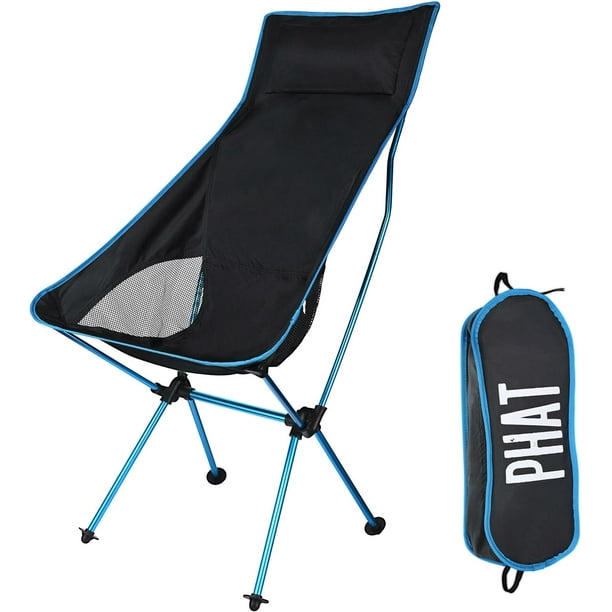 Portable High Back Camping Chair with Headrest, Folding