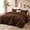 Brown, variant on Brown King Size Comforter Set, 3-Piece Prewashed Bedding with 1 Comforter (104 x 90 in) & 2 Pillowcases, Lightweight, Breathable, All-Season