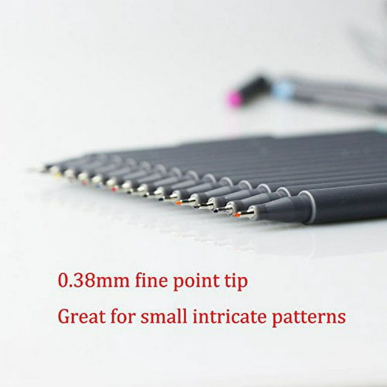 ai-natebok Fineliner Color Pens Set, 0.38mm Fine Tip Pens, Porous Fine  Point Makers Drawing Pen, Perfect for Writing in Bullet Journal and  Planner, 24