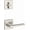 Satin Nickel, variant on Kwikset 966Cslsqt.Univ Casey Lever Single Cylinder Interior Pack - Black