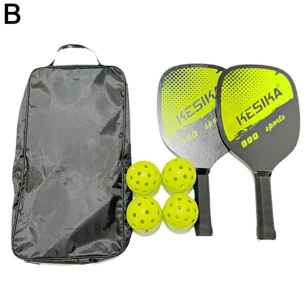 Pickleball Paddle Set with 2 Lightweight Rackets 4 Balls and Carry BaR1 Y4H8