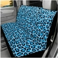 thumbnail image 3 of Yuyamidu Blue Leopard Print Car Seat Cover Full Set with Auto Headrest Covers Seat Belt Cover Steering Wheel Cover Coasters Center Console Pad Keychain Auto Decor, 14 PCS, 3 of 7