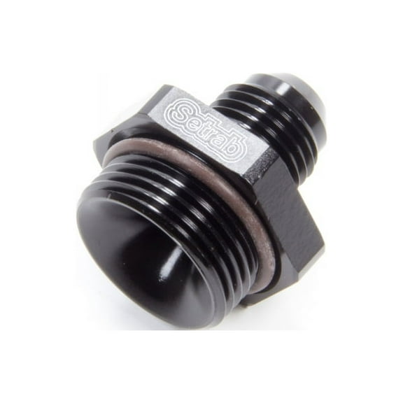 SETRAB Black 22-1.5 mm to 6 AN Straight Adapter Fitting P/N 22-M22AN06-SE