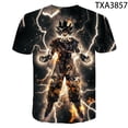 thumbnail image 3 of Anime pattern 3d printed cartoon dragonball T-shirt round neck and short sleeves men large size loose half sleeves toppangjing, 3 of 4