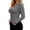 Gray, variant on Women’s Ribbed Knit Long Sleeve Tops, Slim Fits V Neck Soft Sweaters, Fall Stretch Basic Layering Daily Tops